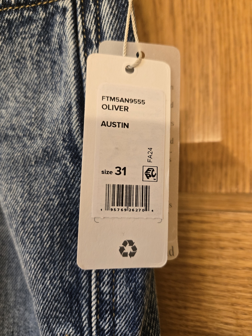 Favorite Daughter Wide Leg Denim Jeans in Classic Blue NWT Size 31 - Picture 4 of 9